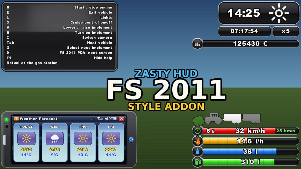 FS2011 HUD Style (Addon for Zasty HUD)