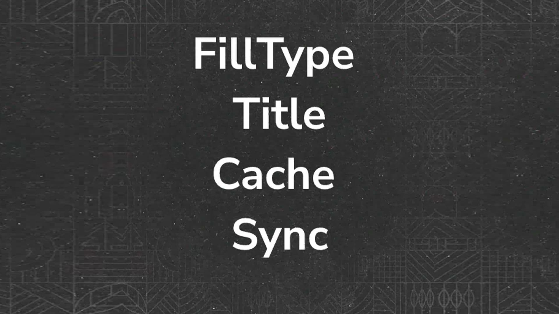 FillType Title Cache Sync