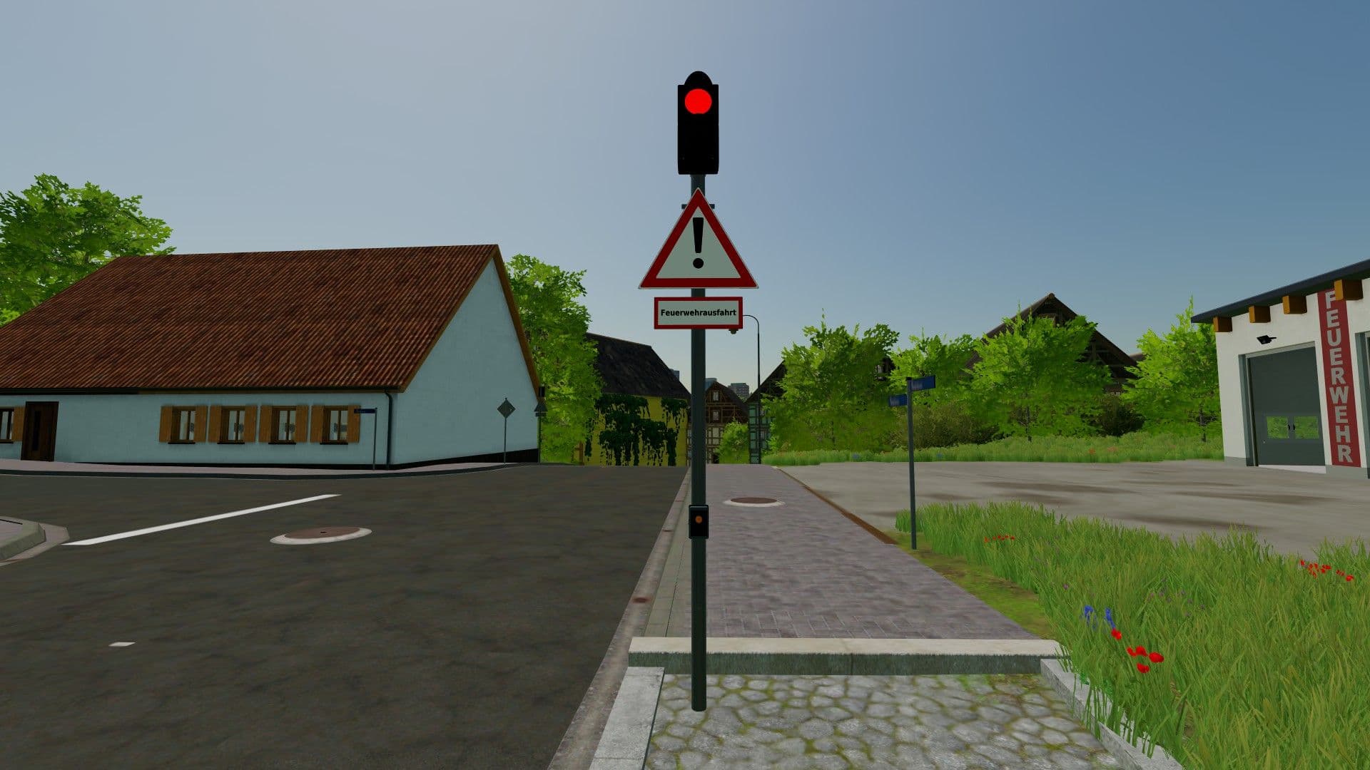 Fire station exit traffic light 3