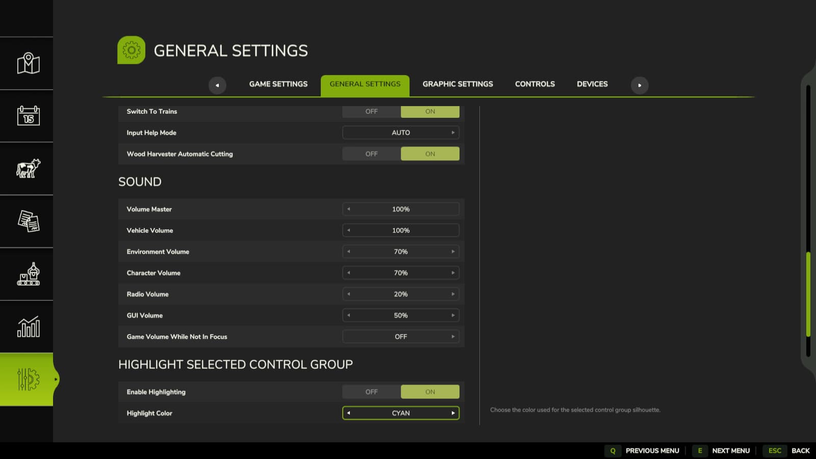 Highlight Selected Control Group 3