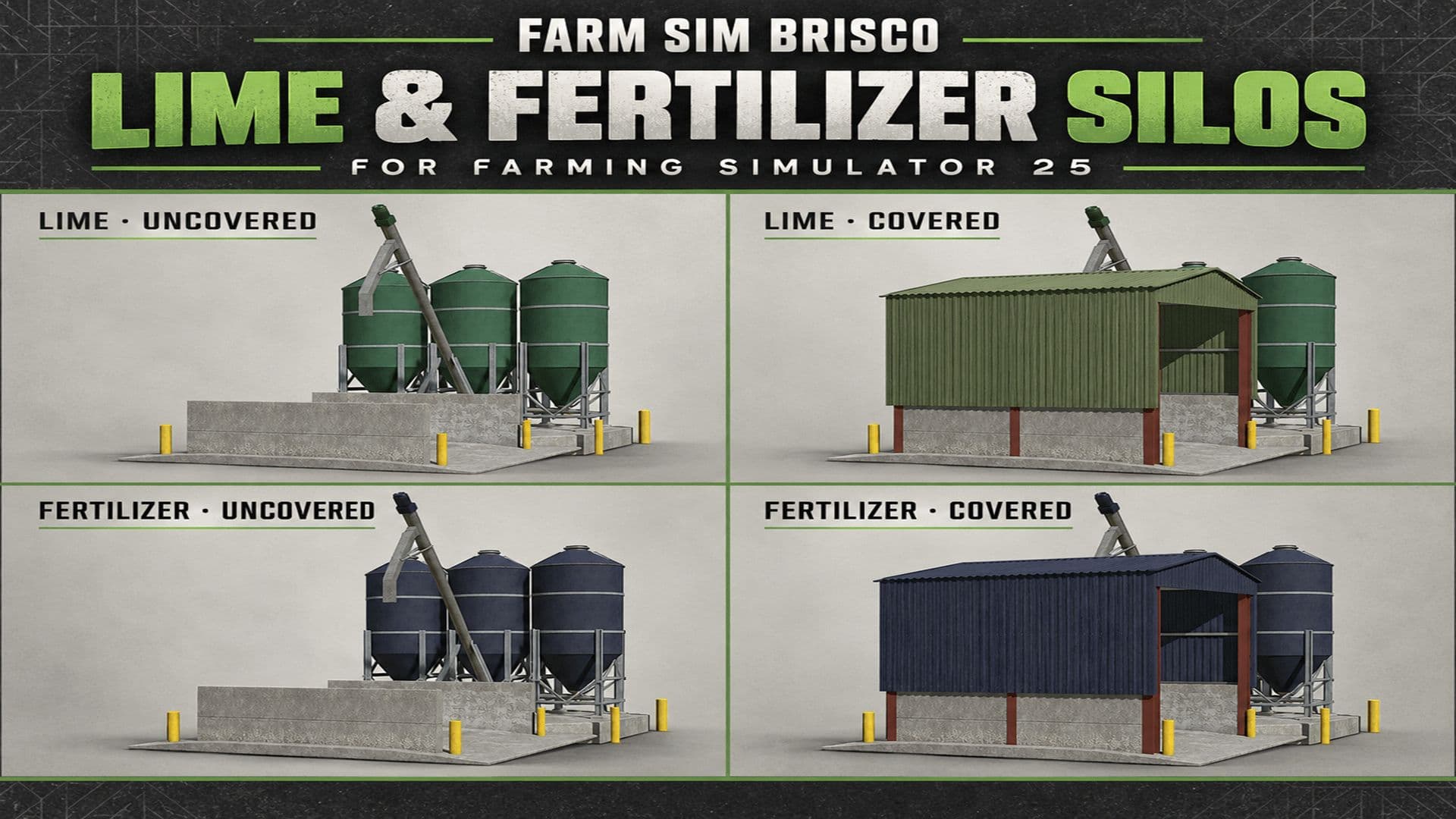 Lime and fertilizer silos