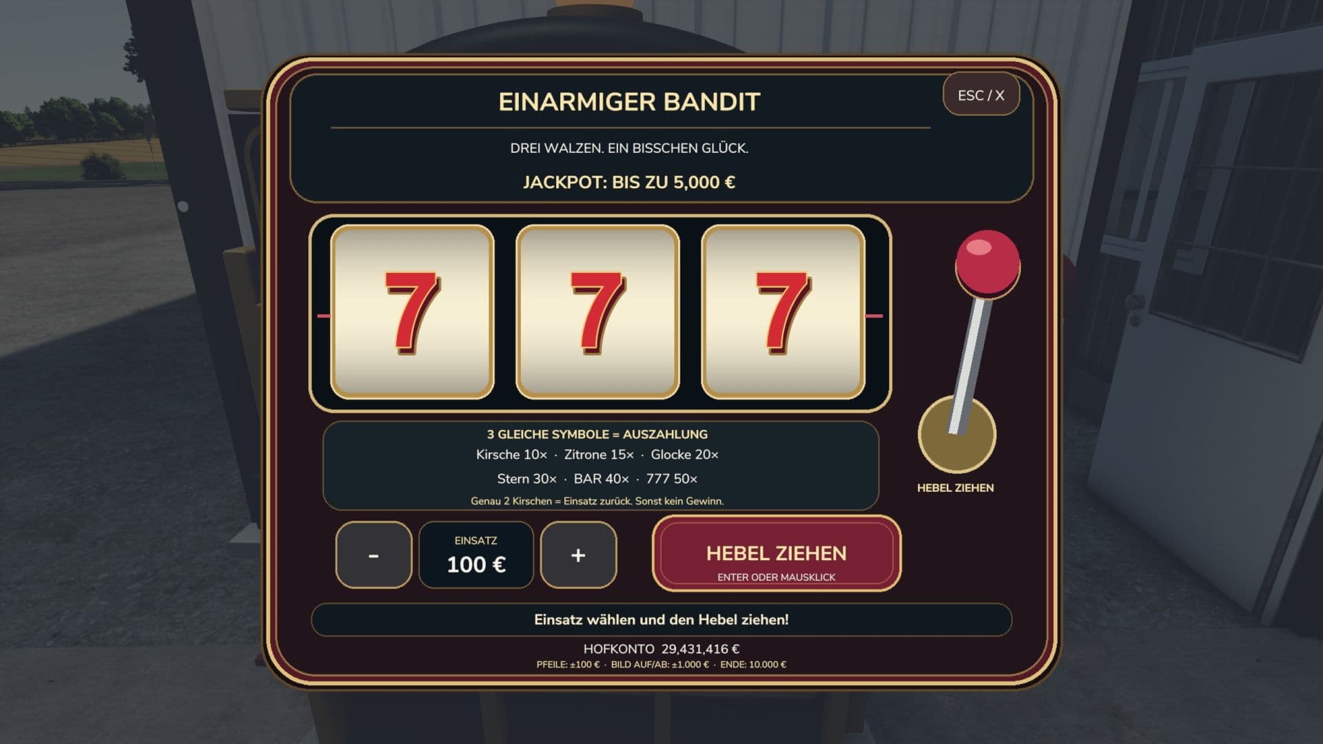One-armed bandit (slot machine) 3