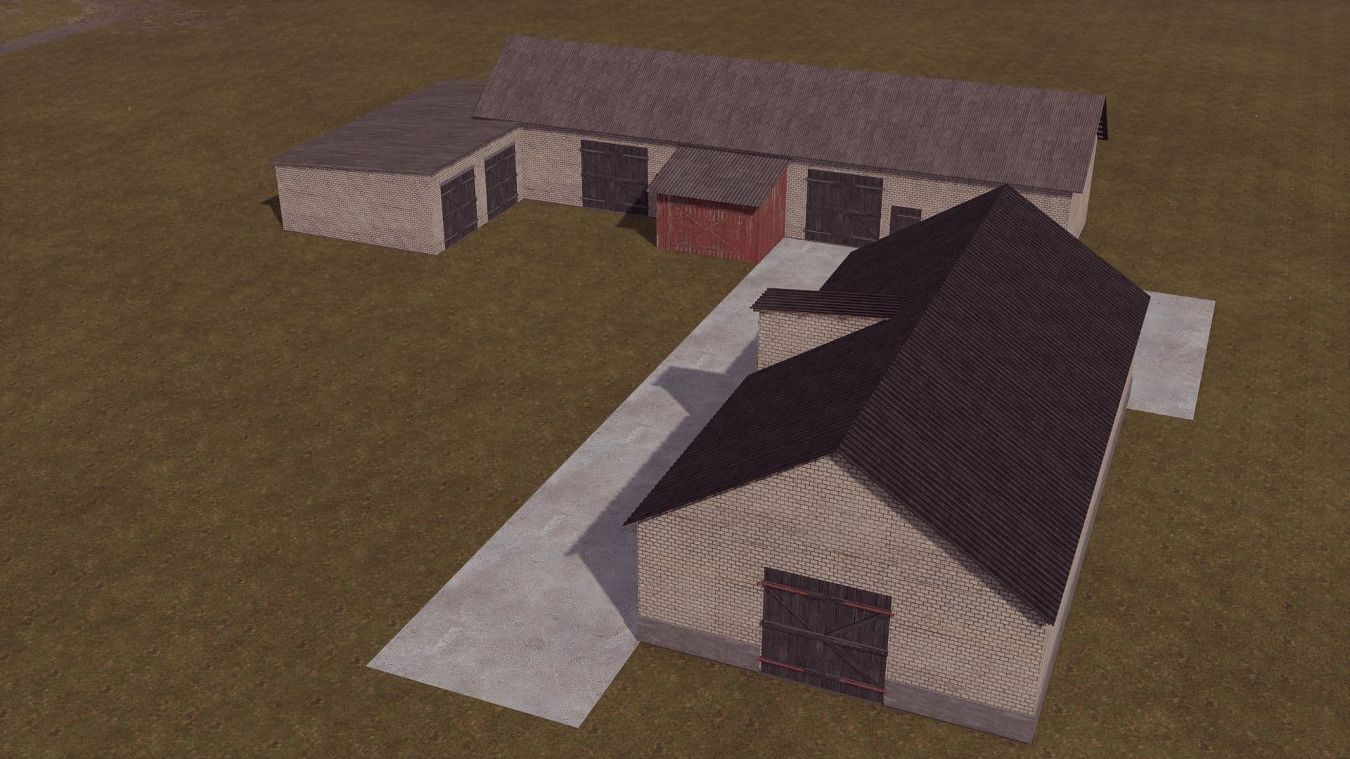 Polish Farm Buildings with Cow Shed