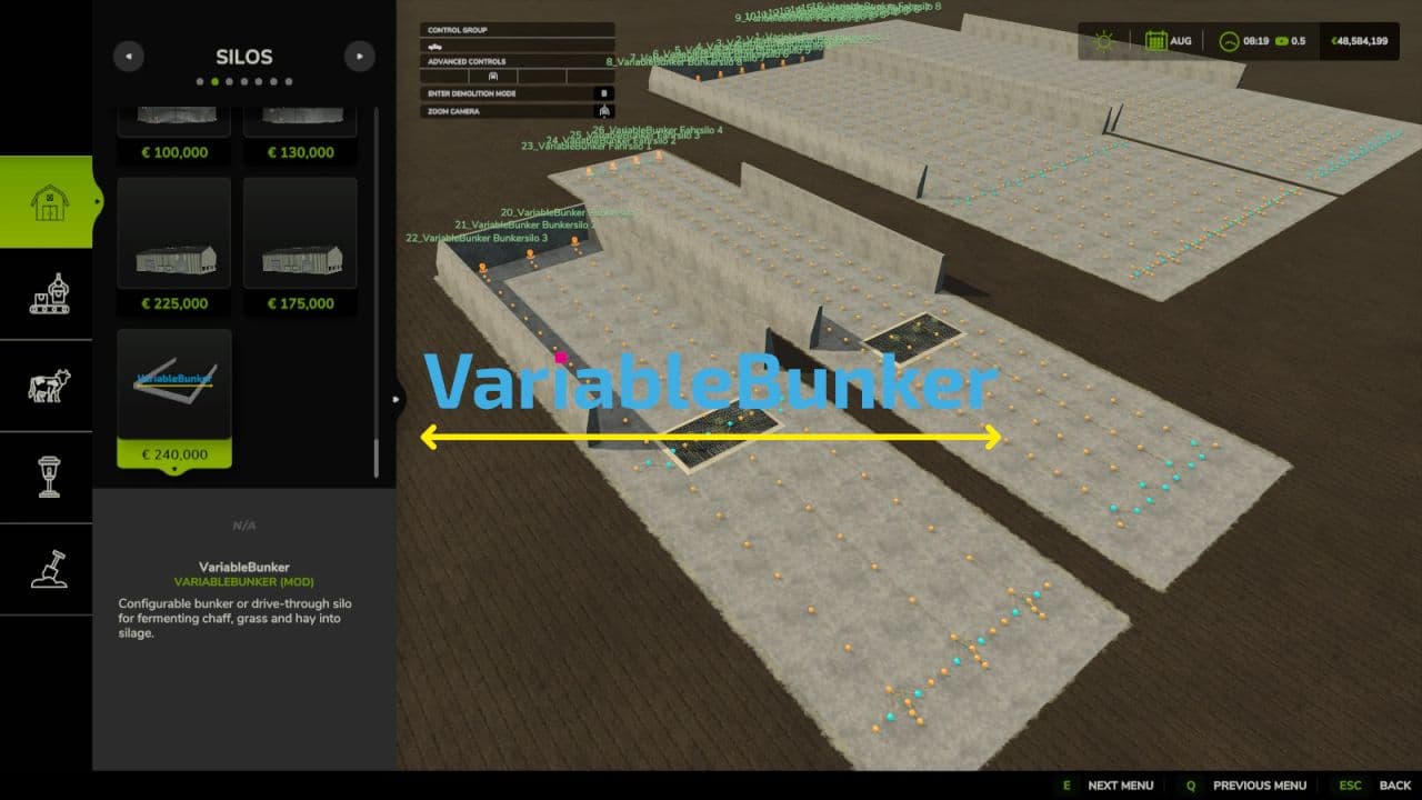 Variable Bunker Silo 3
