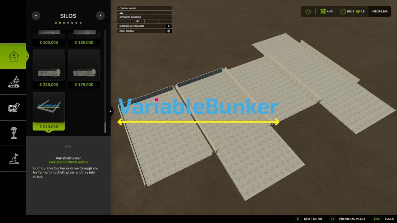 Variable Bunker Silo 2