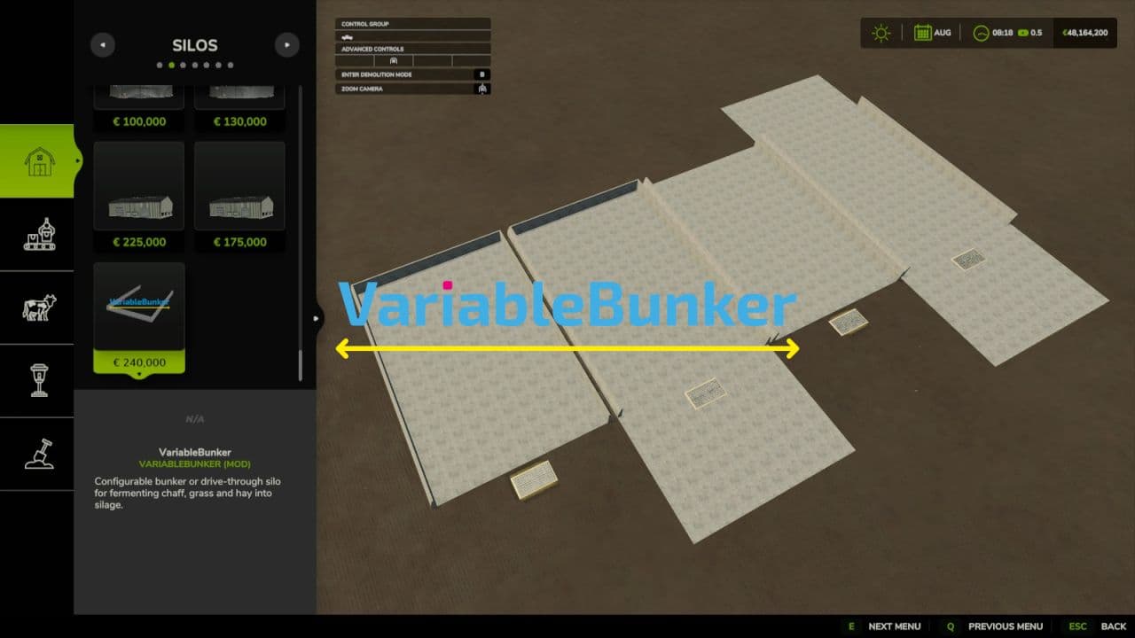 Variable Bunker Silo