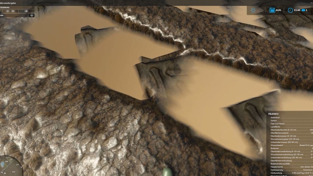 Water in deep wheel tracks 6