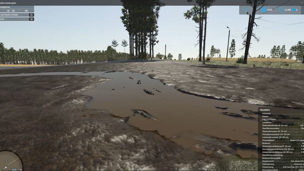 Water in deep wheel tracks 2