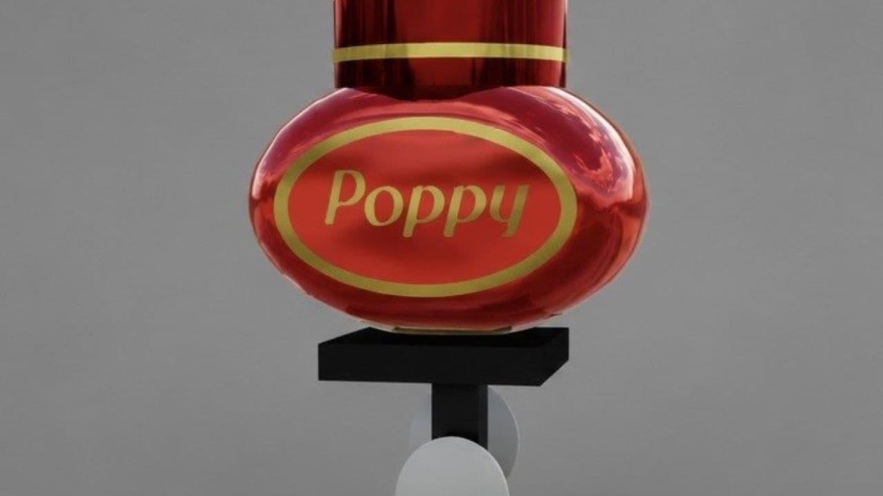 "Poppy" bottle with support (Prefab) 3