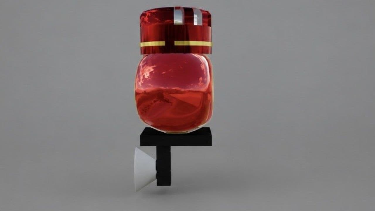 "Poppy" bottle with support (Prefab) 2