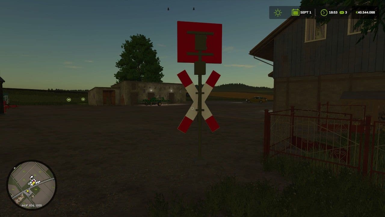 St. Andrew's cross with warning light 2