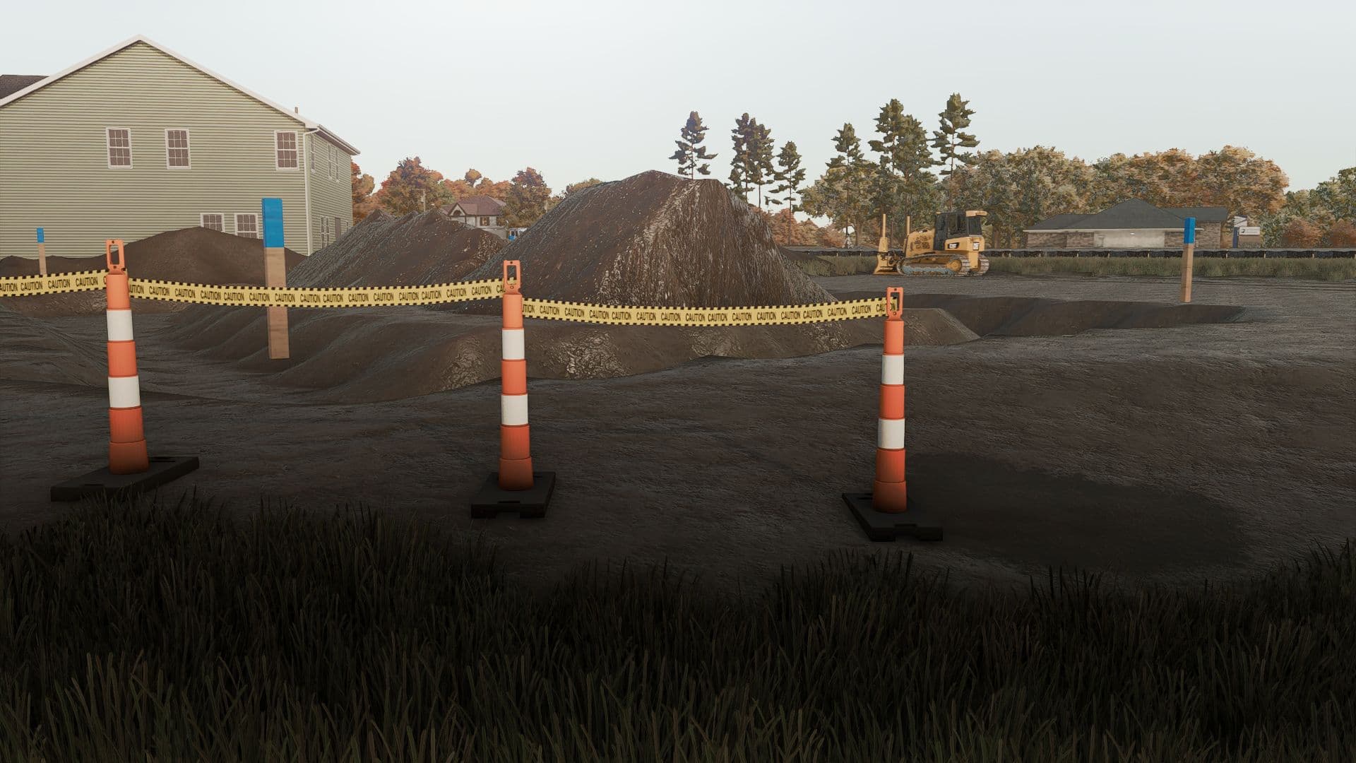 Cones with Caution Tape 2