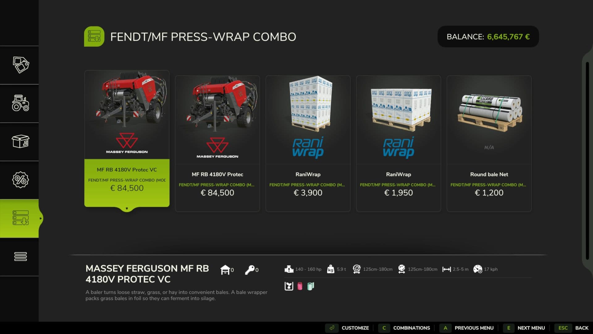 Fendt V180 & Massey Ferguson RB 4180V 4