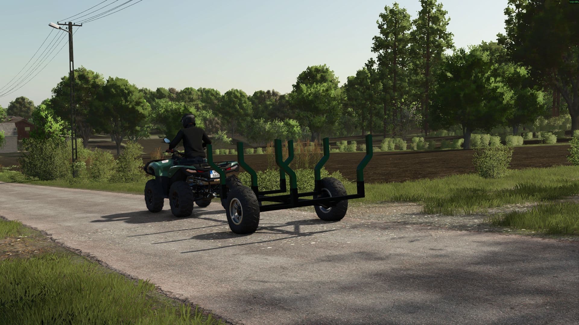 Forest trailer for ATV quad