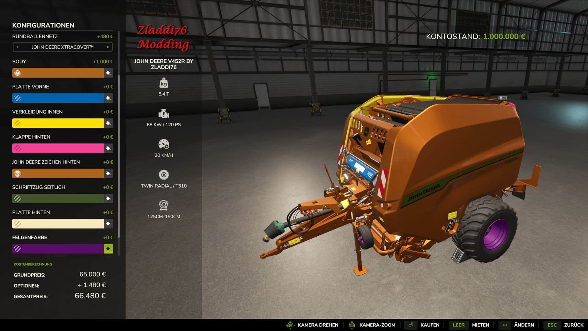 John Deere V452RE 5