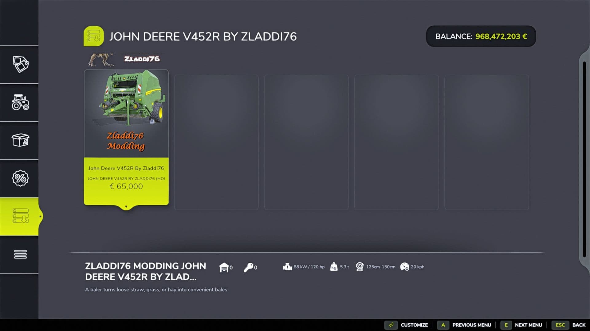 John Deere V452RE 4