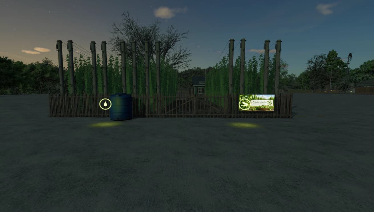 Small hop plantation