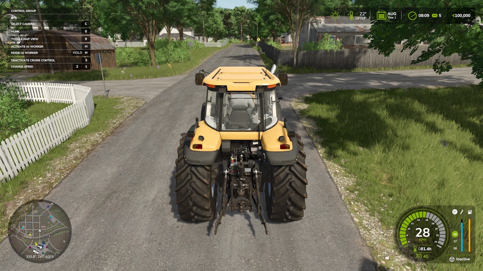 Stop Tractor On Menu 4