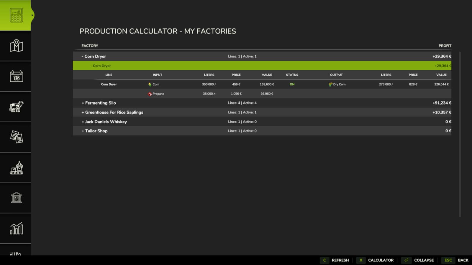 Factory Profit Calculator 6