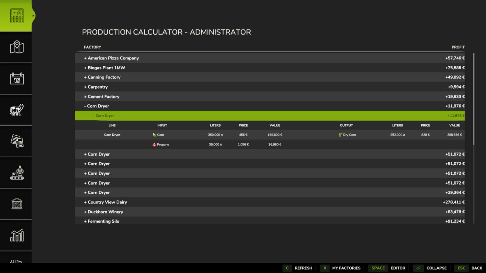 Factory Profit Calculator 5