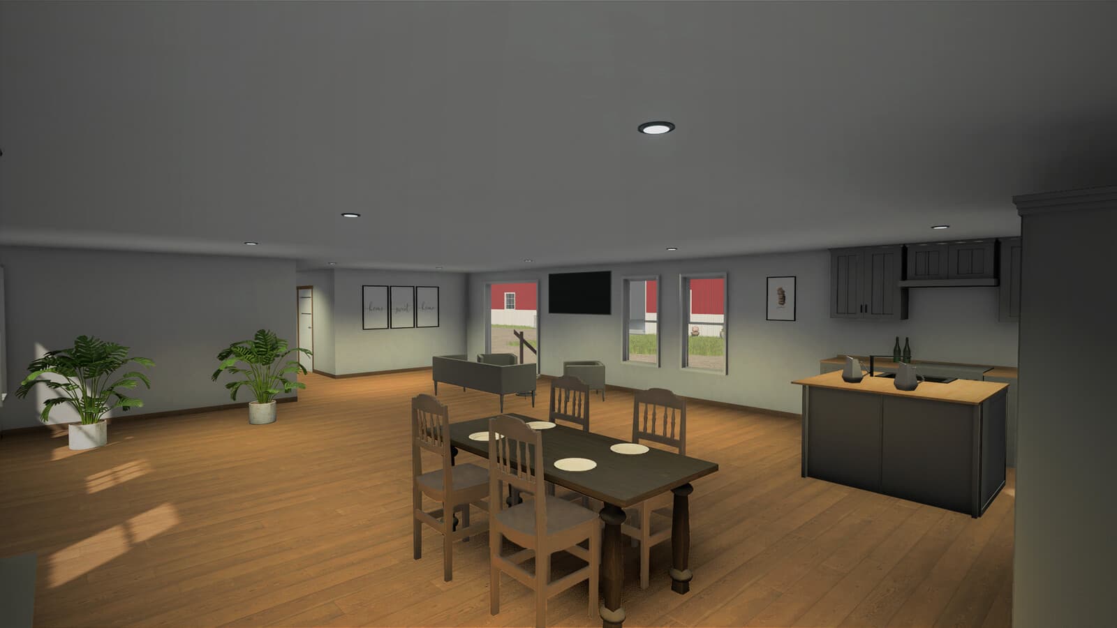 Farmhouse With Interior 5