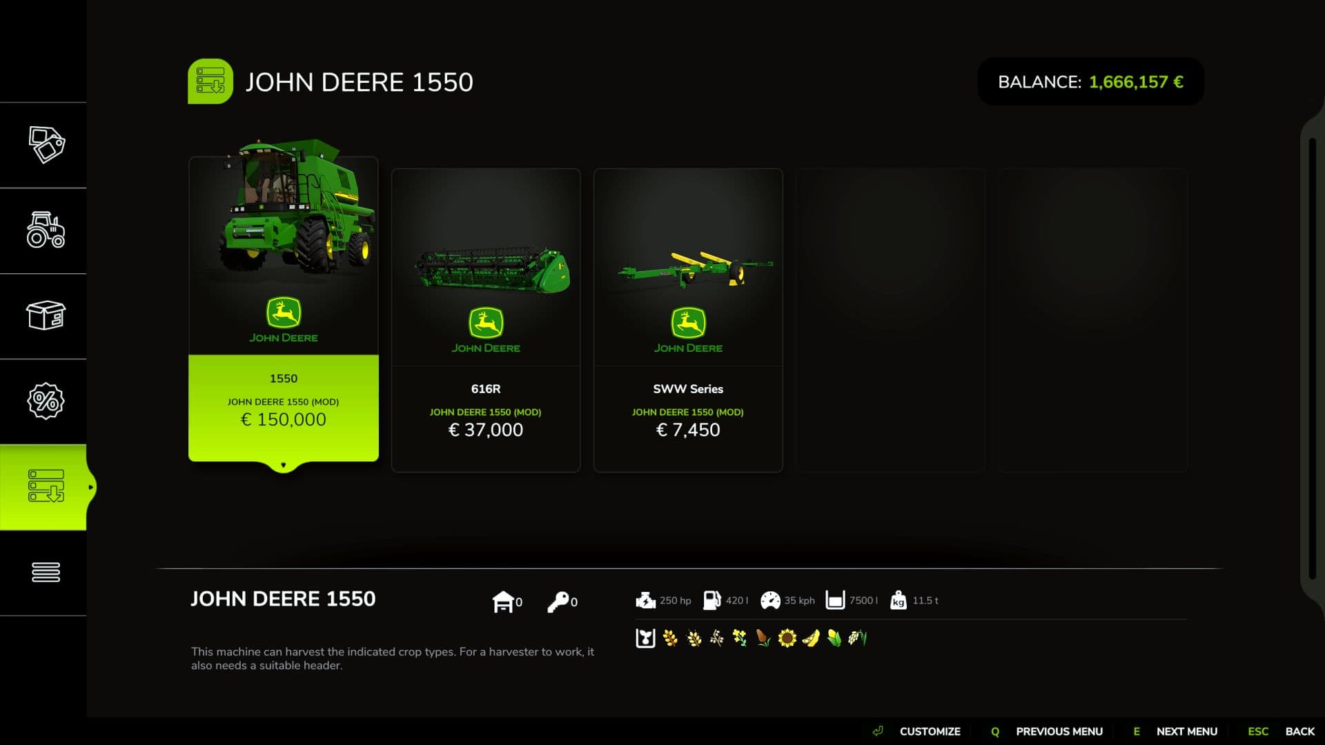 John Deere 1550 EU 3