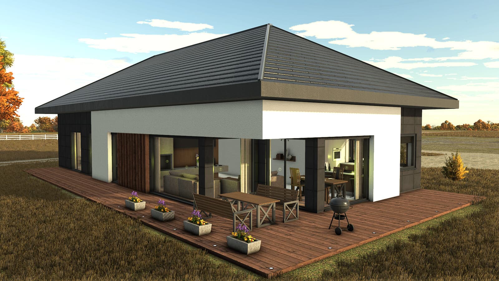 Modern House With Garage 6