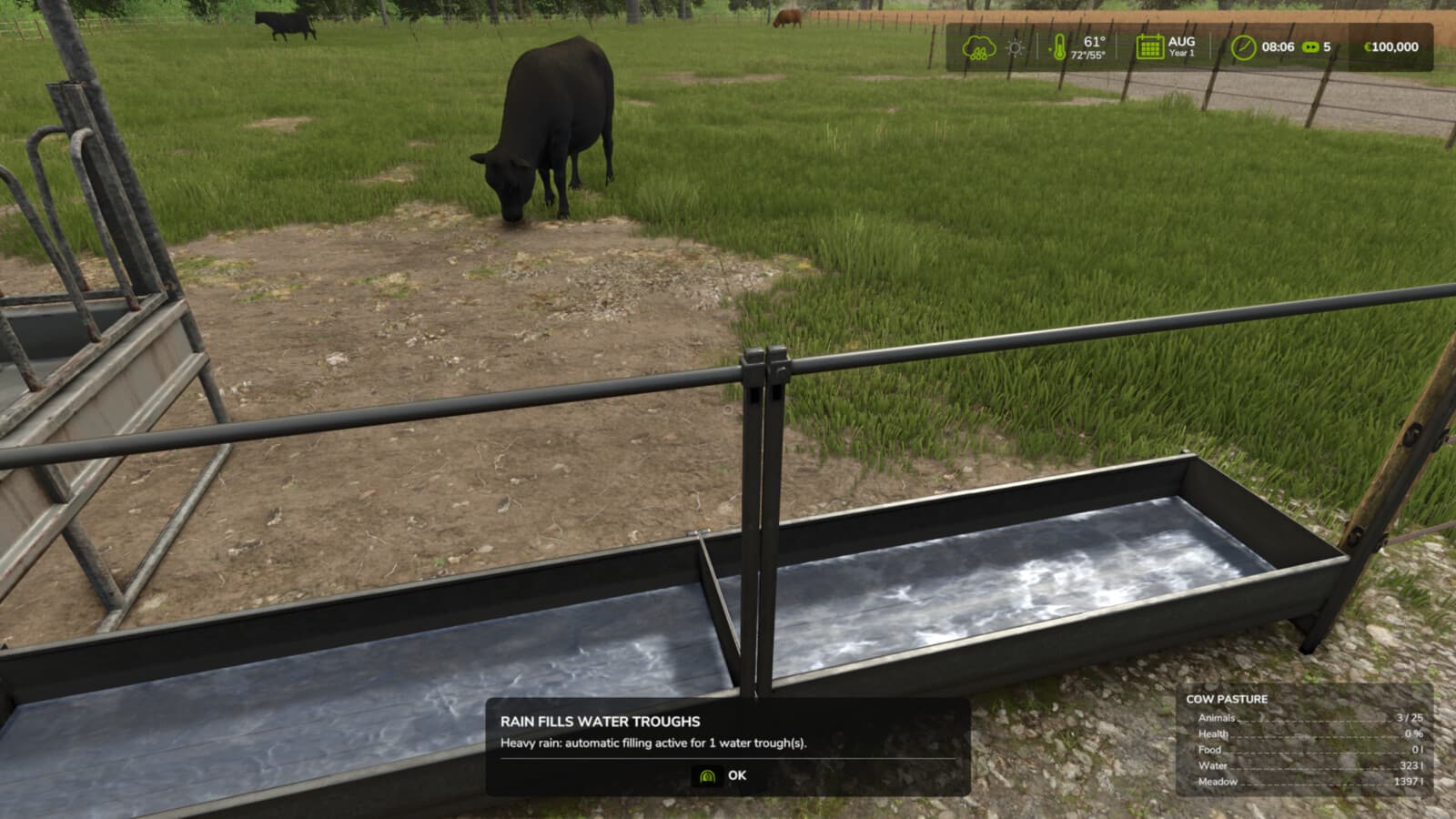 Rain Fills Water Troughs 3