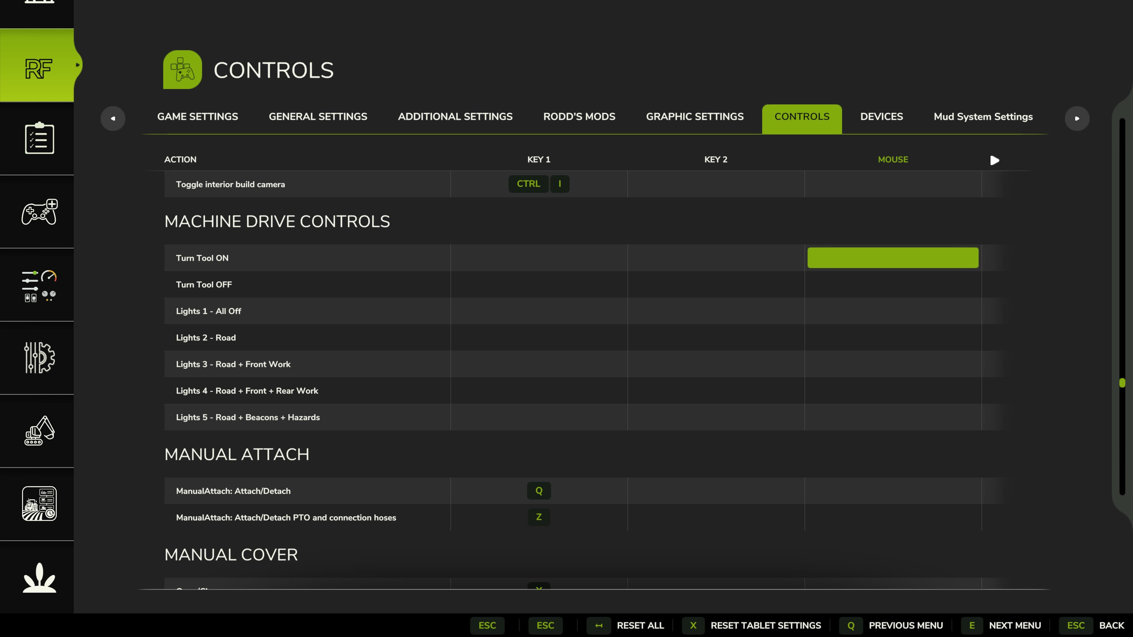 Machine Drive Controls