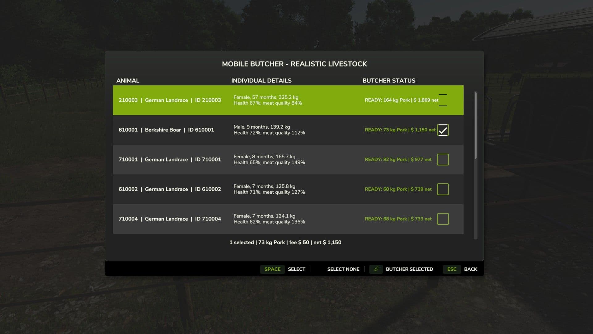 Mobile Butcher (for "Realistic Livestock" mod) 6