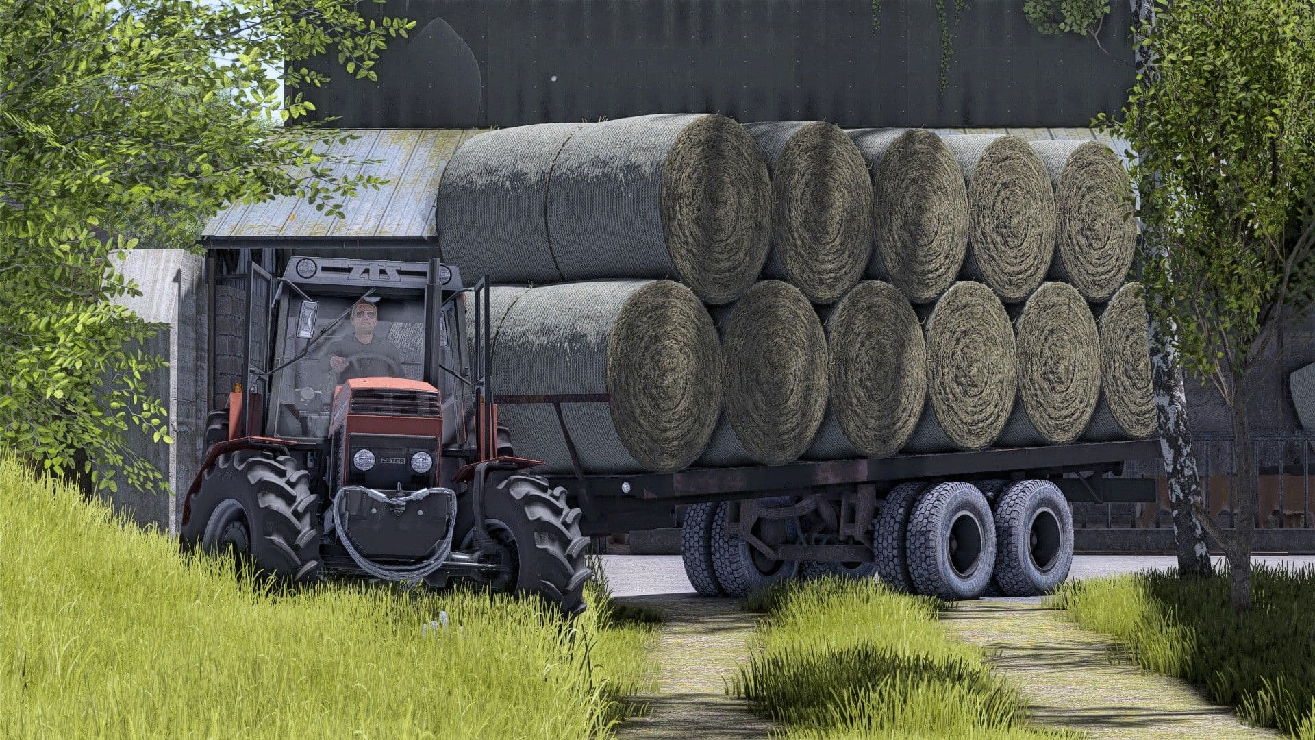 Old Bale Trailer Autoload