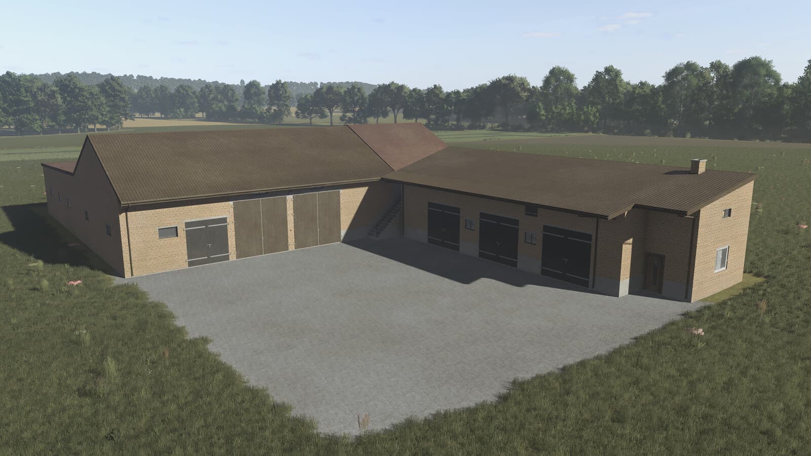 Polish Pigsty With Barn