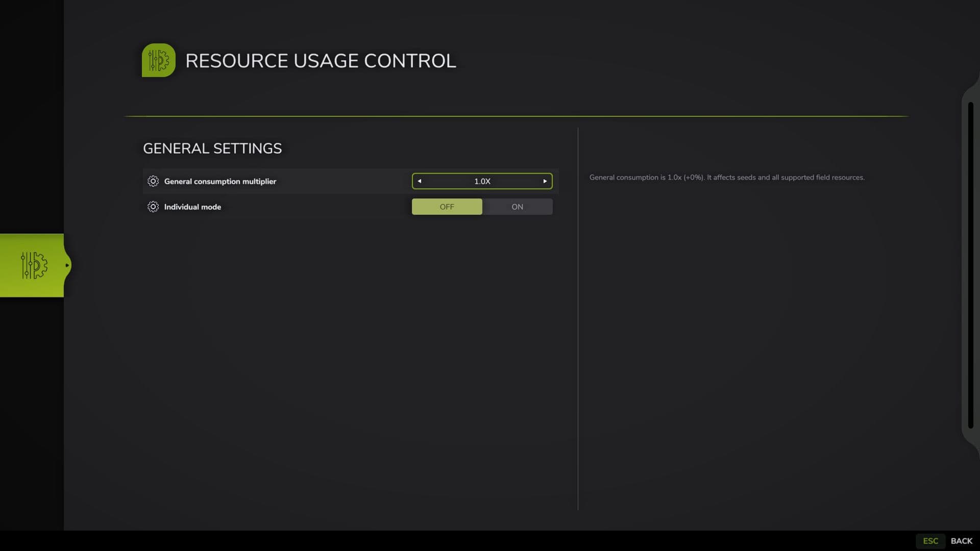 Resource Usage Control