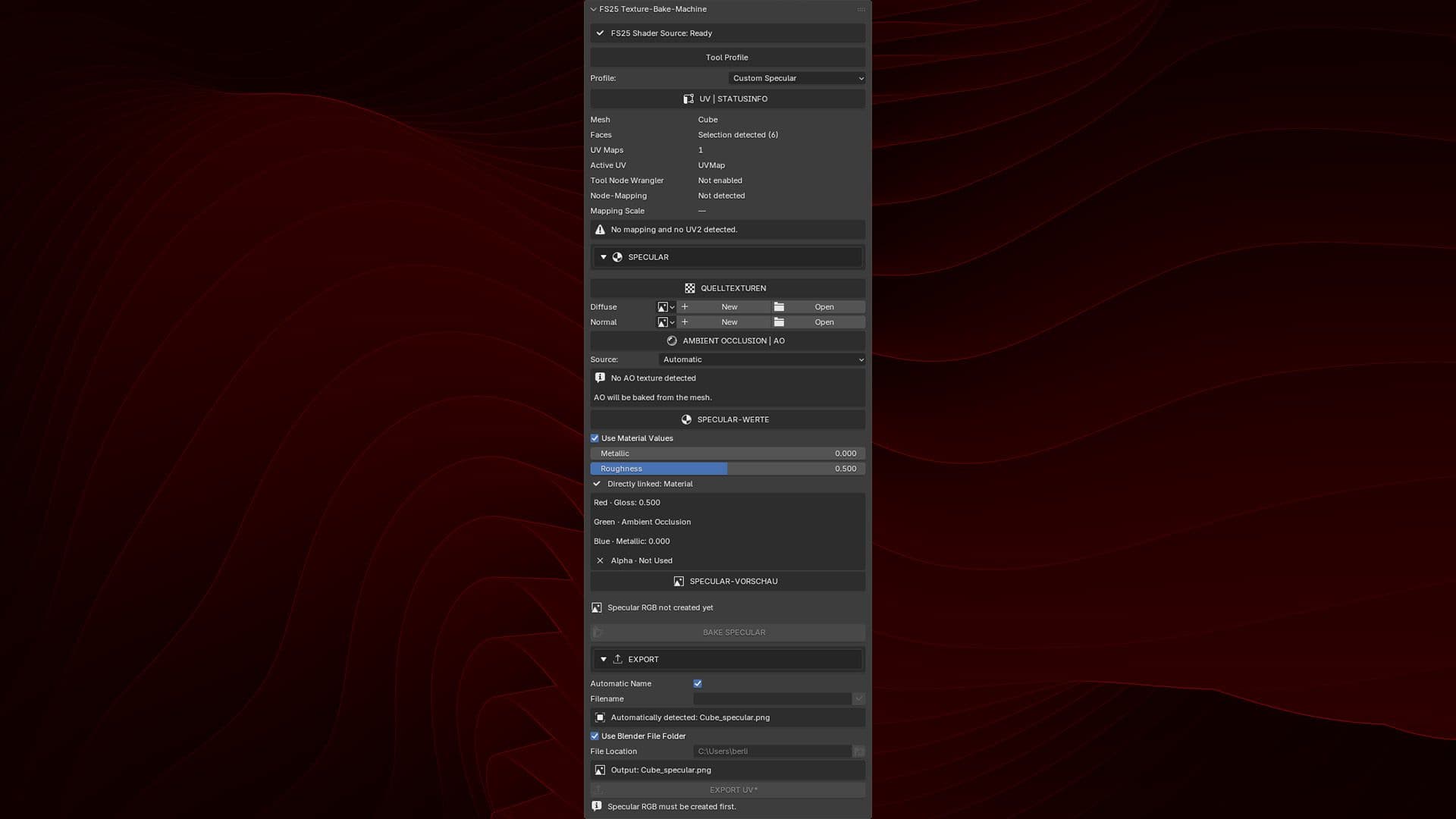 [Blender Add-on] Texture-Bake-Machine 5