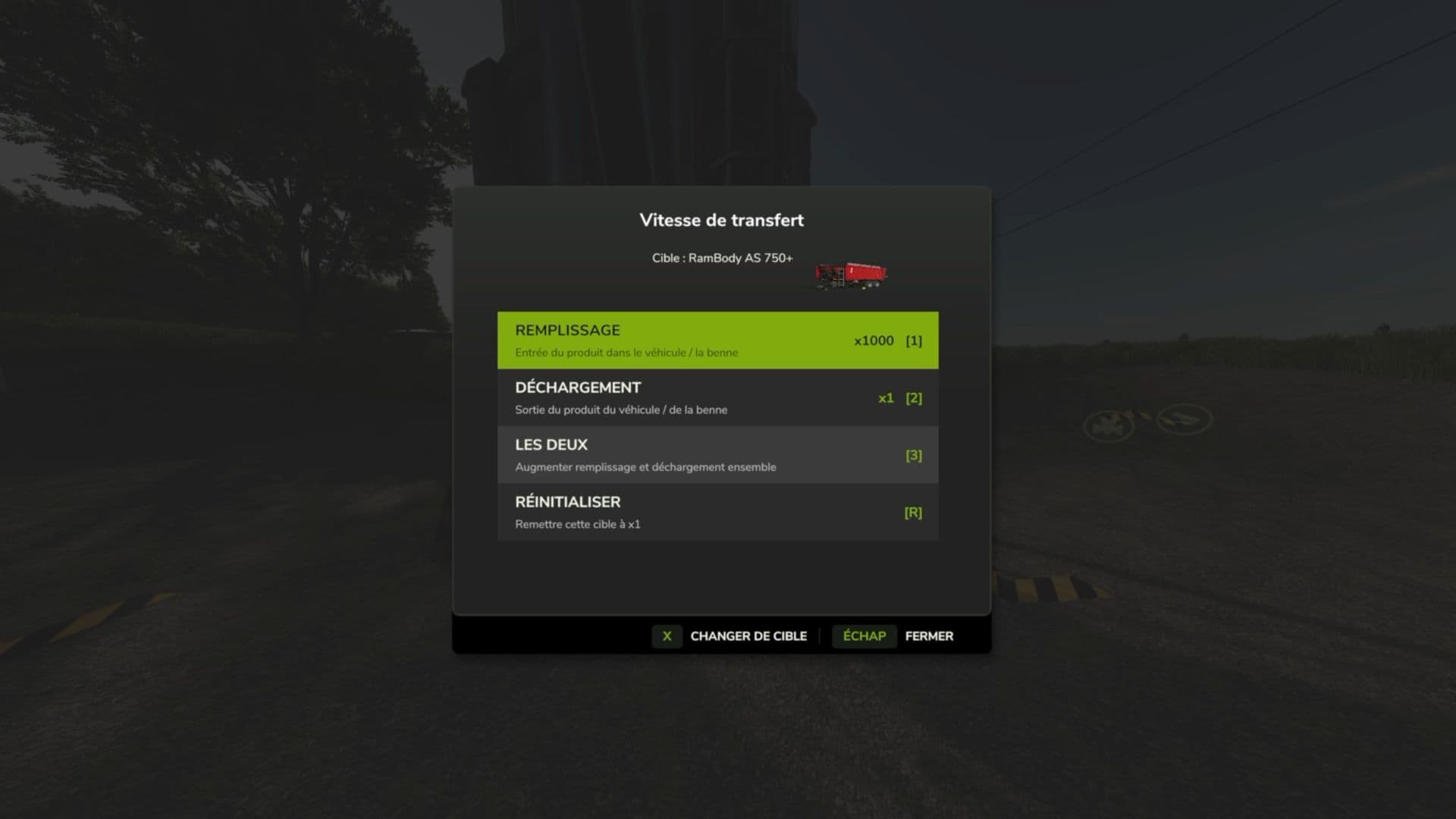 Transfer Speed Menu 3