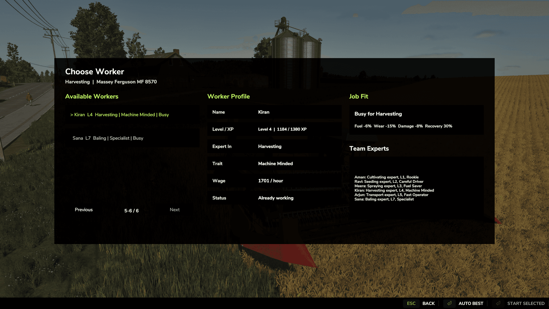 Worker Skill System 4