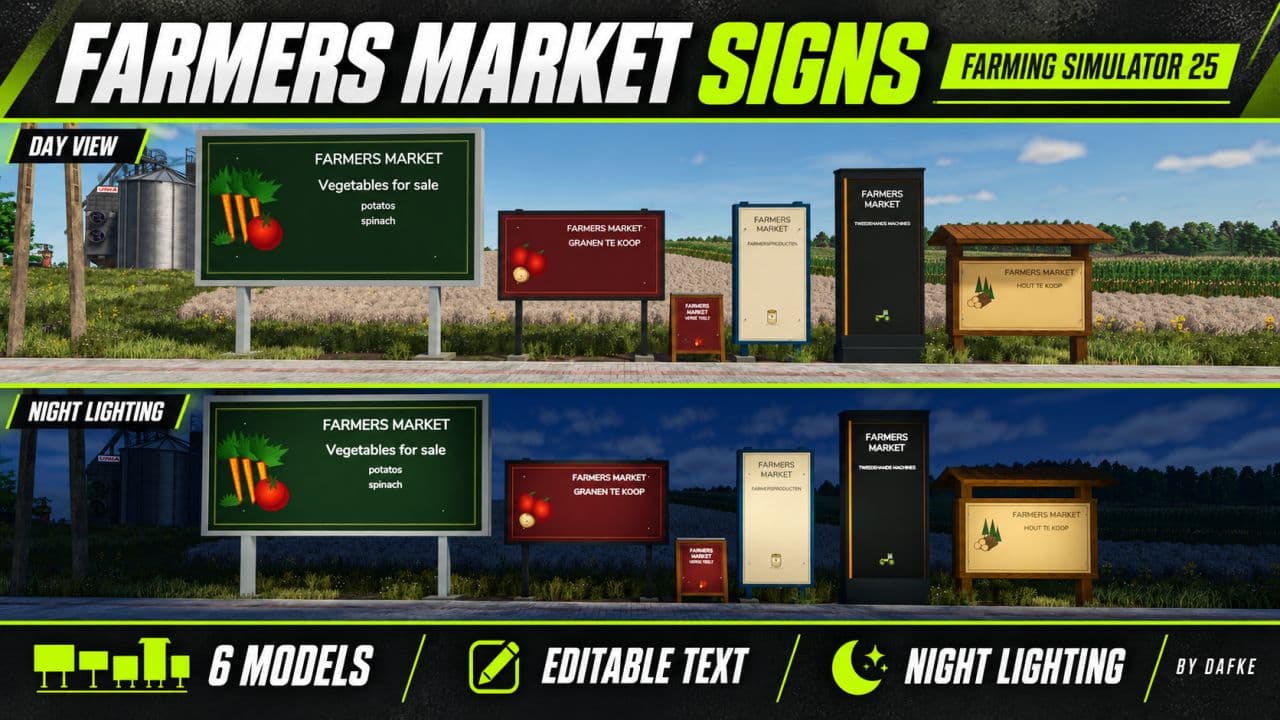 Farmers Market Signs