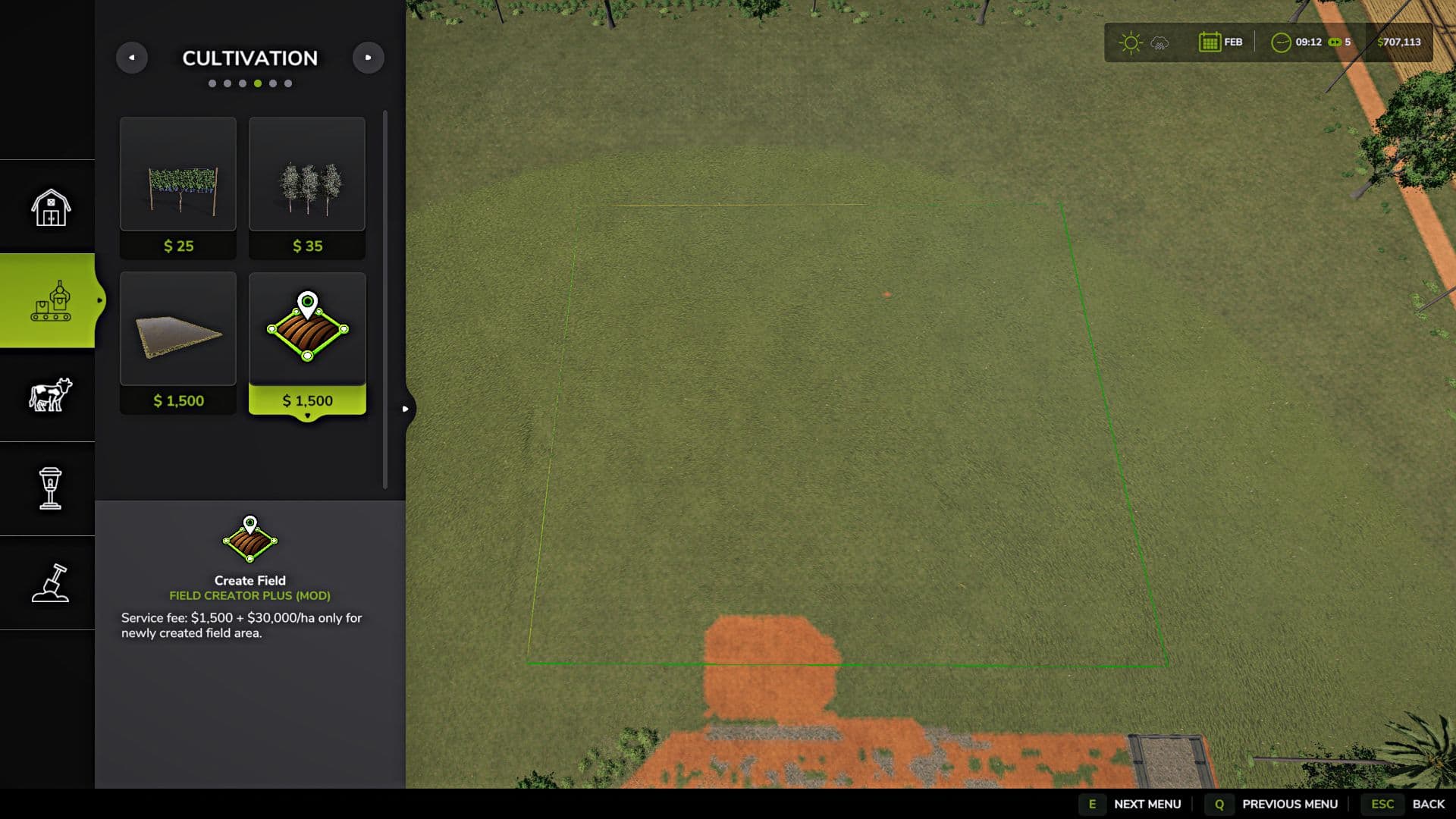 Field creation 5