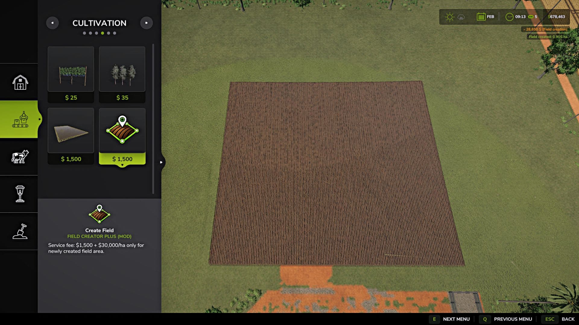 Field creation 4