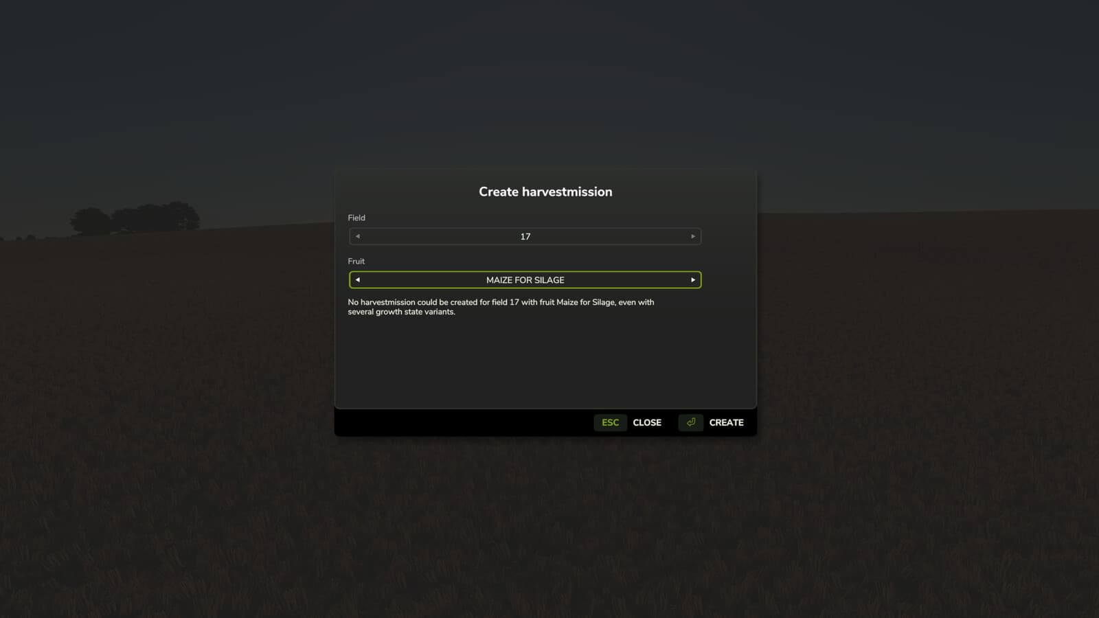 Harvest mission Creator 2