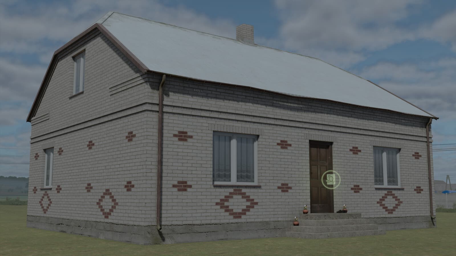 Polish White Brick House