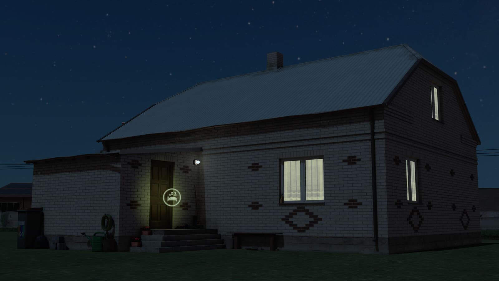 Polish White Brick House 5