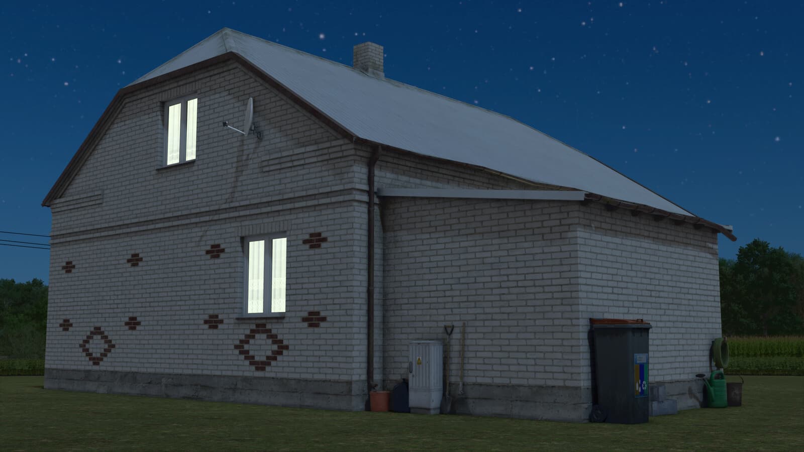 Polish White Brick House 4