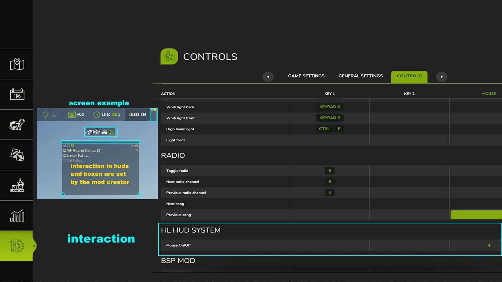 Production Info Hud 2