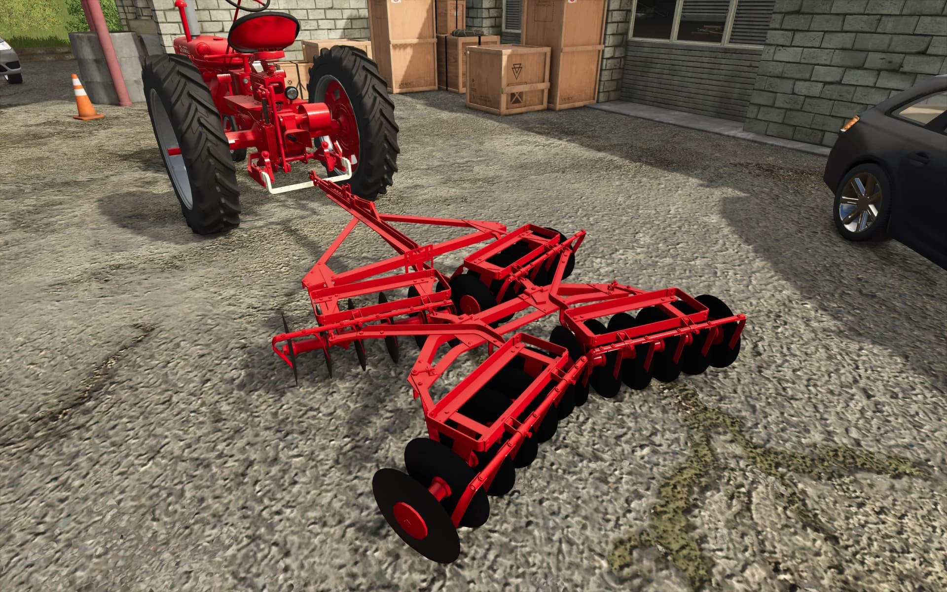 Old implements for drawbar tractors