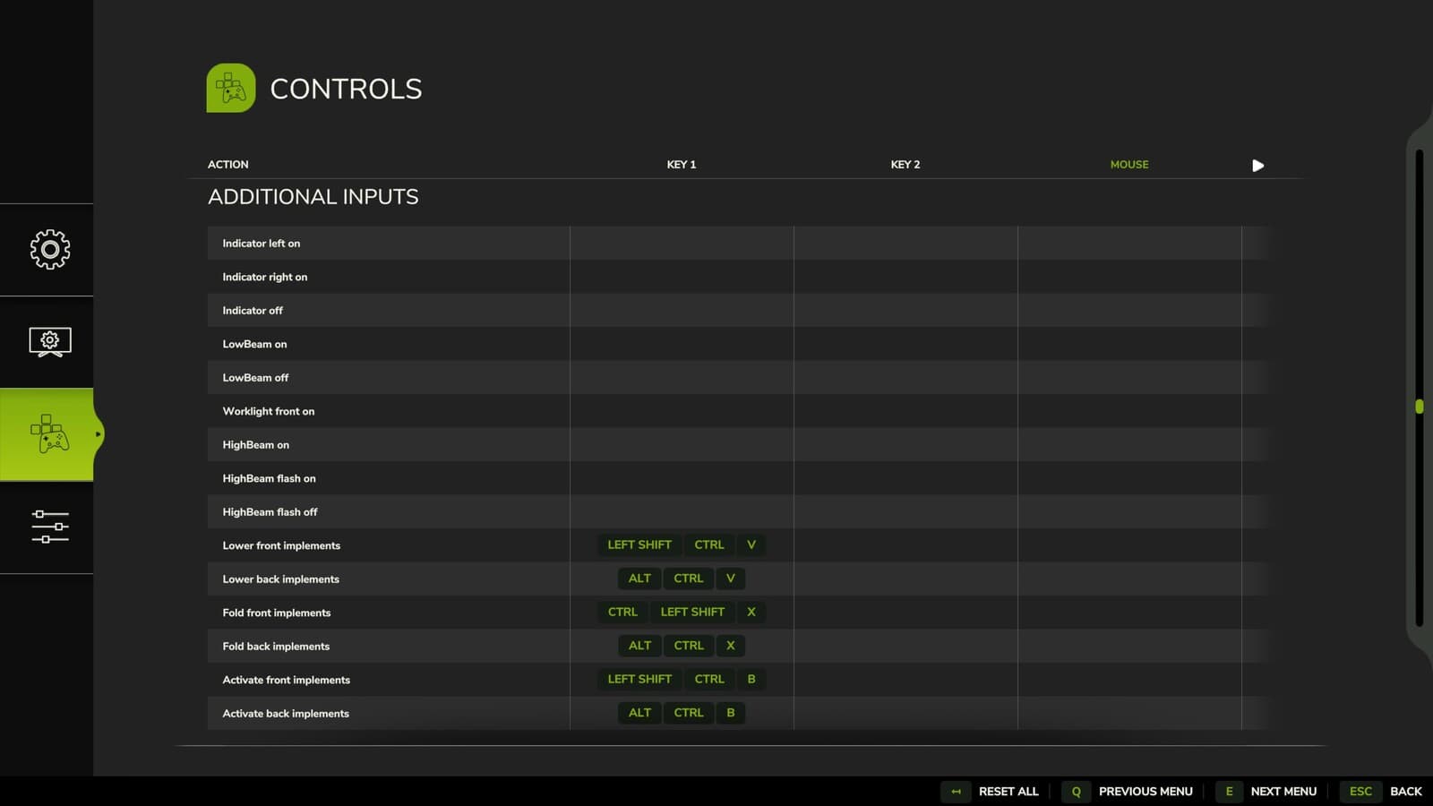 Additional Inputs