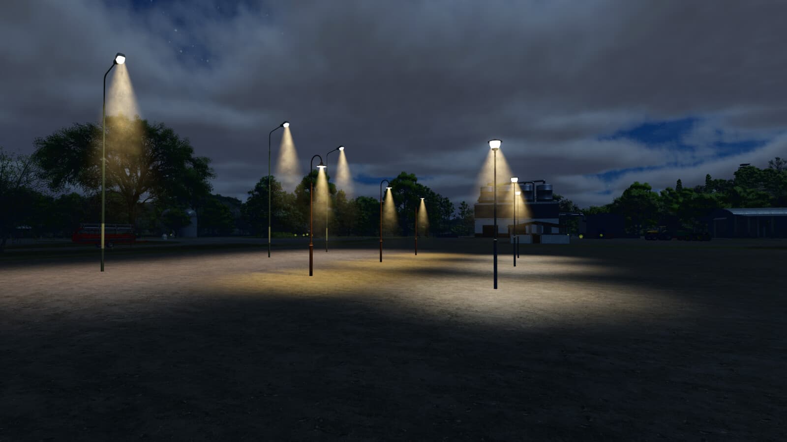 Streetlights With Fog