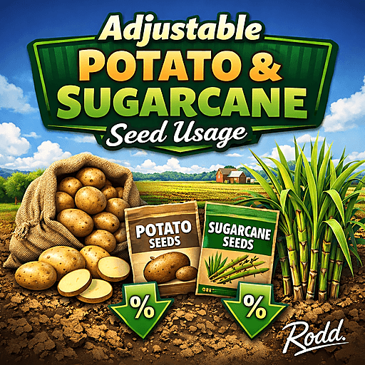 Adjustable Potato Sugarcane Seed Usage Rodd
