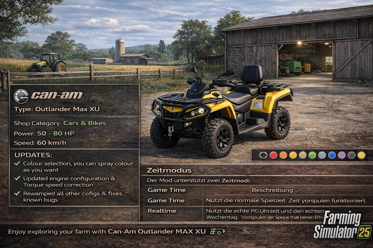 CANAM Outlander Max XU from Highlands Fishing DLC