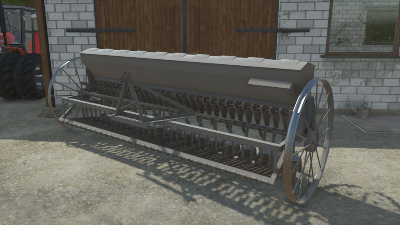 Horse-drawn seeder